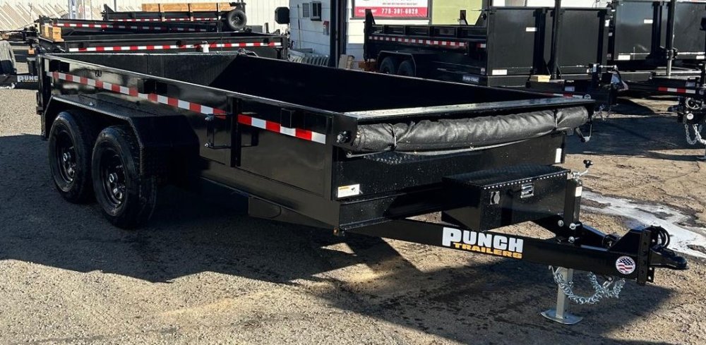 7x14 Punch Scissor Dump Trailer - 14K GVWR - Black | Carson City, NV