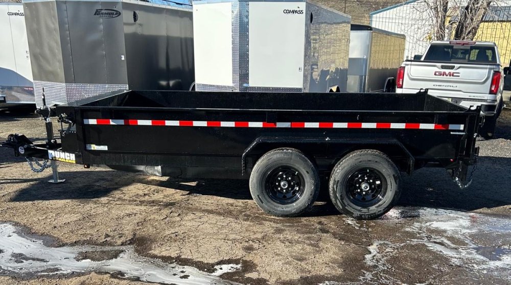 7x14 Punch Scissor Dump Trailer - 14K GVWR - Black | Carson City, NV