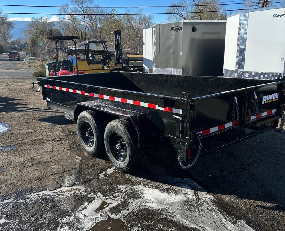 7x14 Punch Scissor Dump Trailer - 14K GVWR - Black | Carson City, NV