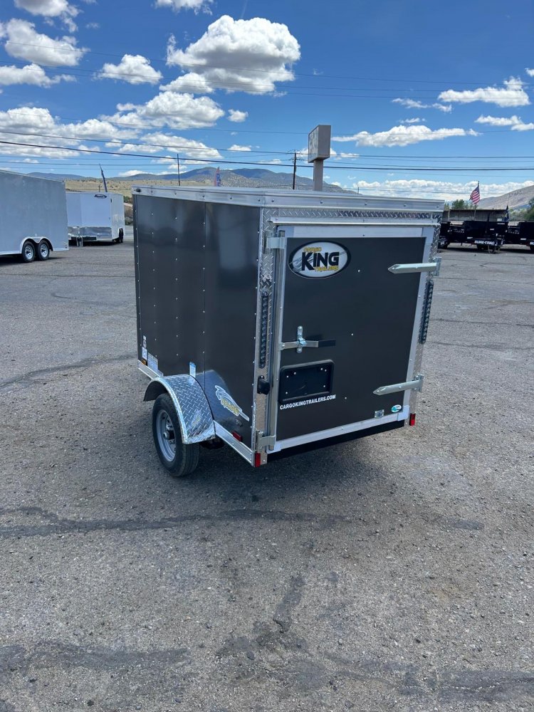 4x6 Forest River Cargo King Enclosed Trailer - Metallic Charcoal