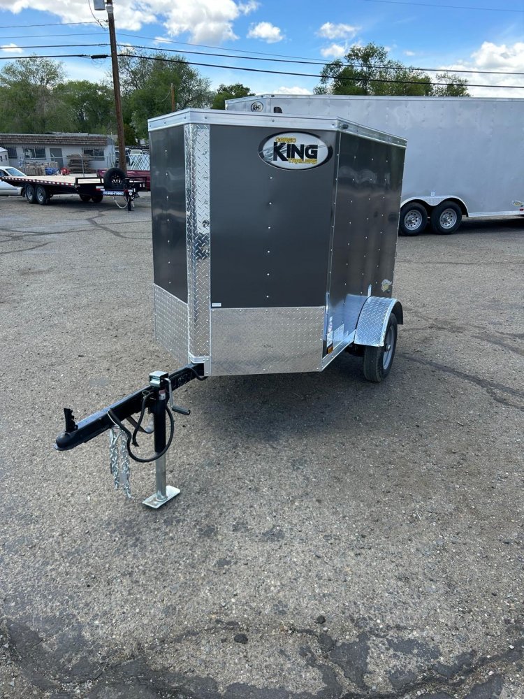 4x6 Forest River Cargo King Enclosed Trailer - Metallic Charcoal