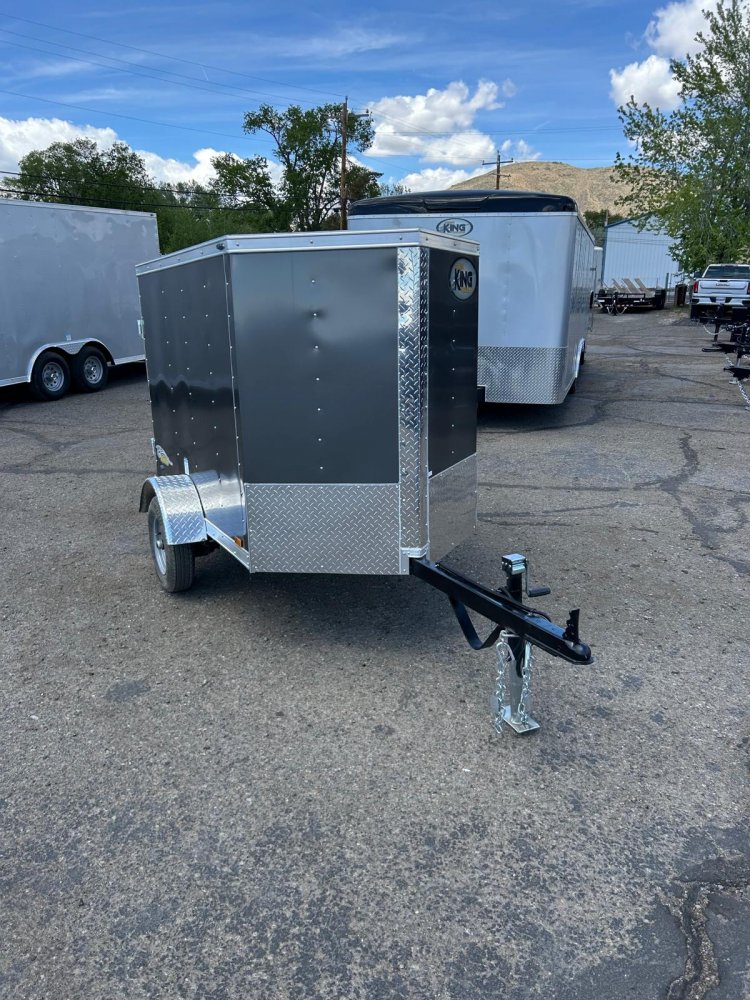 4x6 Forest River Cargo King Enclosed Trailer - Metallic Charcoal