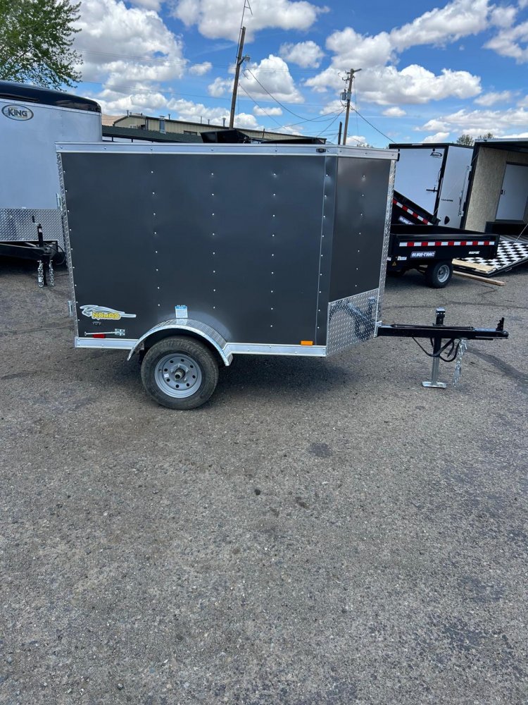 4x6 Forest River Cargo King Enclosed Trailer - Metallic Charcoal