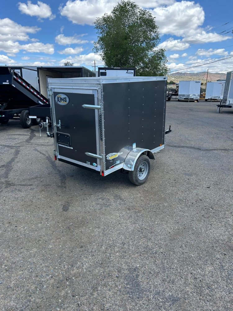 4x6 Forest River Cargo King Enclosed Trailer - Metallic Charcoal