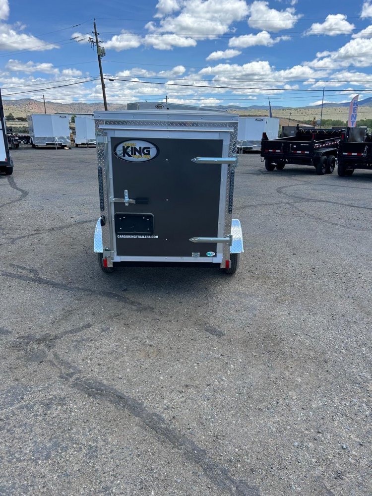 4x6 Forest River Cargo King Enclosed Trailer - Metallic Charcoal