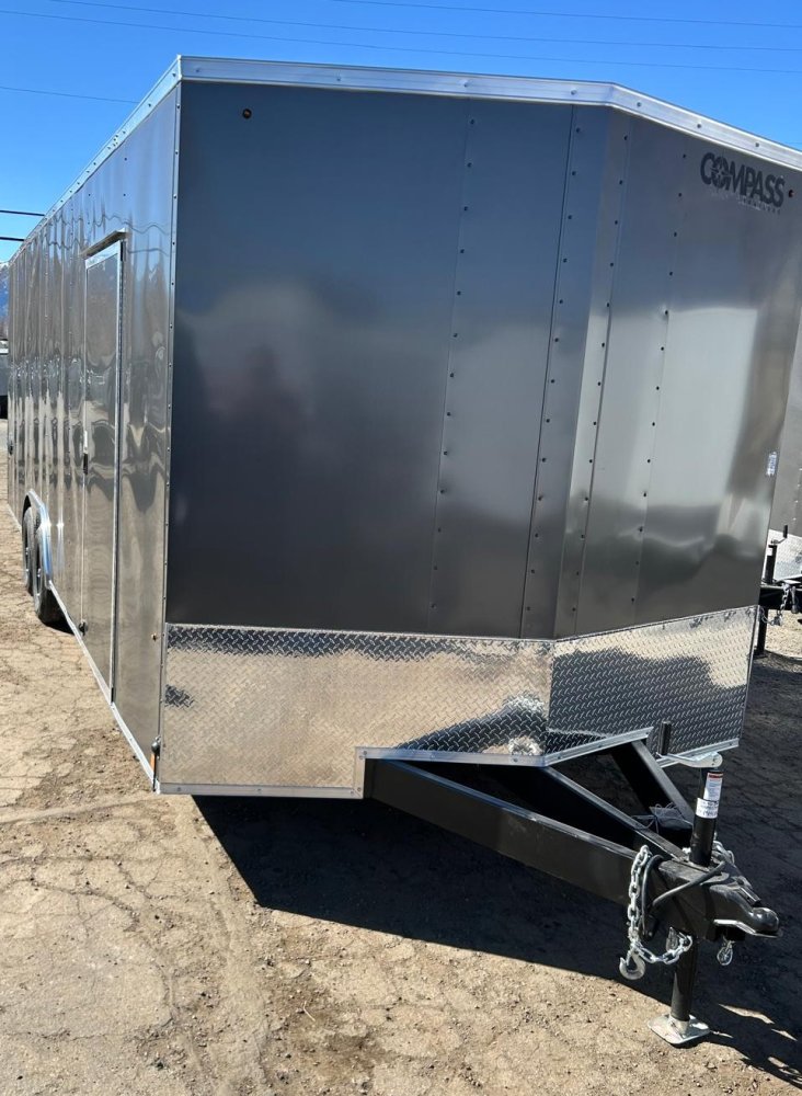 8.5x24 Indigo DLX Flat Top V-Nose Car Hauler Enclosed Trailer | Carson City, NV
