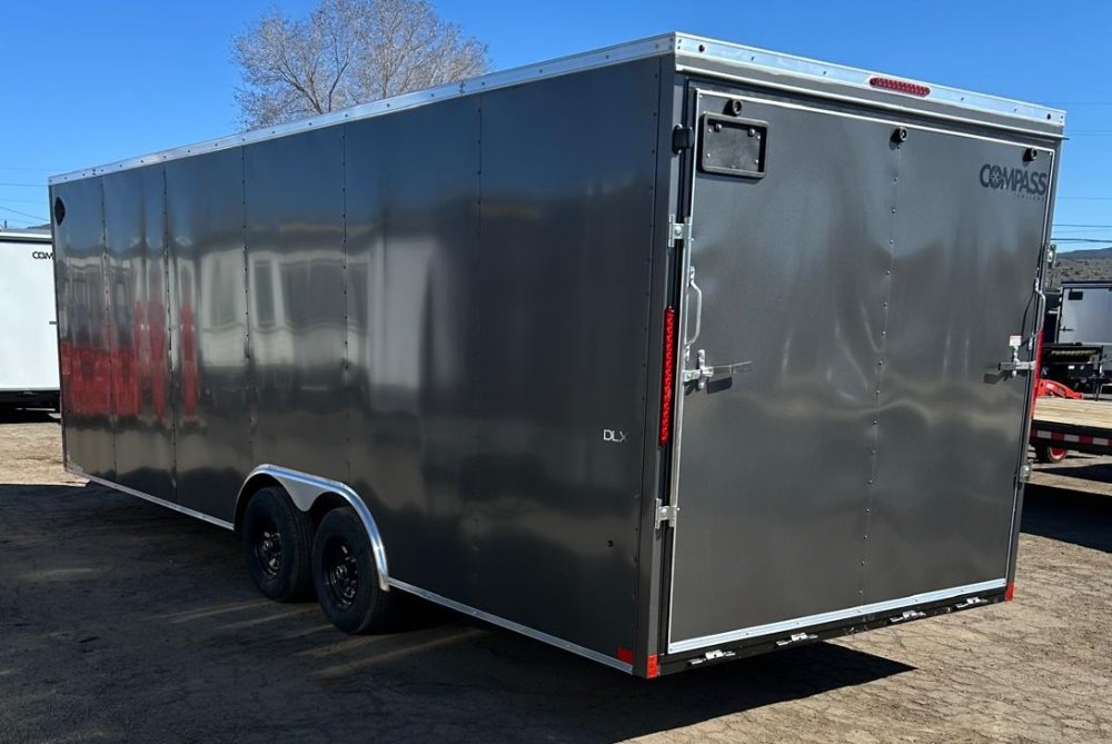 8.5x24 Indigo DLX Flat Top V-Nose Car Hauler Enclosed Trailer | Carson City, NV