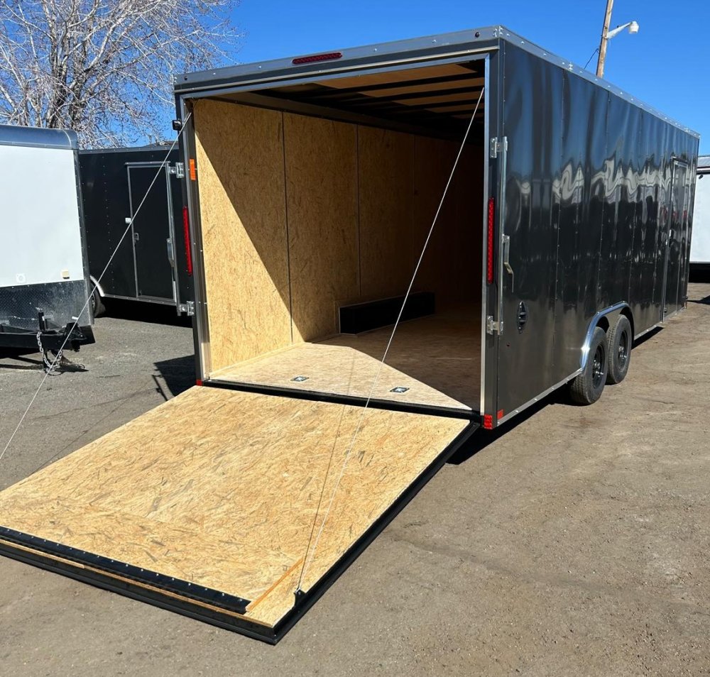 8.5x24 Indigo DLX Flat Top V-Nose Car Hauler Enclosed Trailer | Carson City, NV