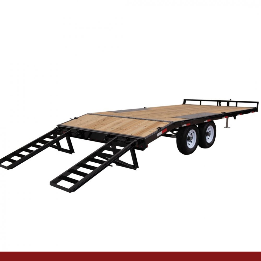 8.5 x 20+5, 17.6K Sure-Trac Deckover - HD LOW PROFILE BEAVERTAIL - BUMPER PULL