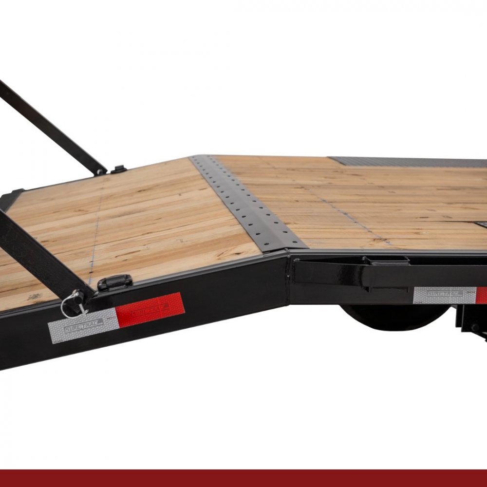 8.5 x 20+5, 17.6K Sure-Trac Deckover - HD LOW PROFILE BEAVERTAIL - BUMPER PULL