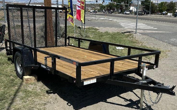 7x12 Sure-Trac Tube Top Utility Trailer - 3K GVWR | Black | For Sale in Carson City, NV