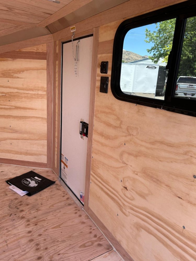 5x8 Cargo King Enclosed Trailer - Black + Custom Upgrades