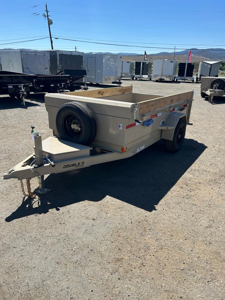 5x10 Double A Excel Series Low Profile Dump Trailer - 5K GVWR | Sand Dune Tan