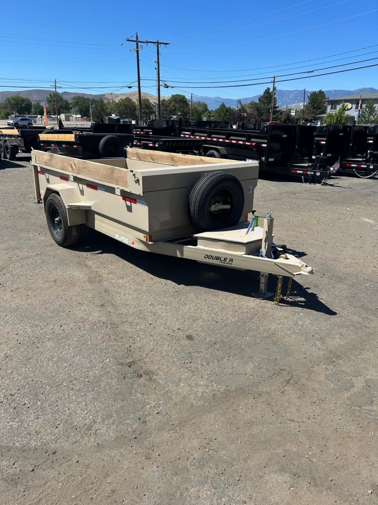 5x10 Double A Excel Series Low Profile Dump Trailer - 5K GVWR | Sand Dune Tan