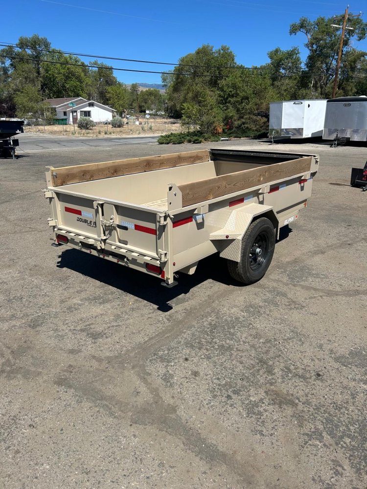 5x10 Double A Excel Series Low Profile Dump Trailer - 5K GVWR | Sand Dune Tan