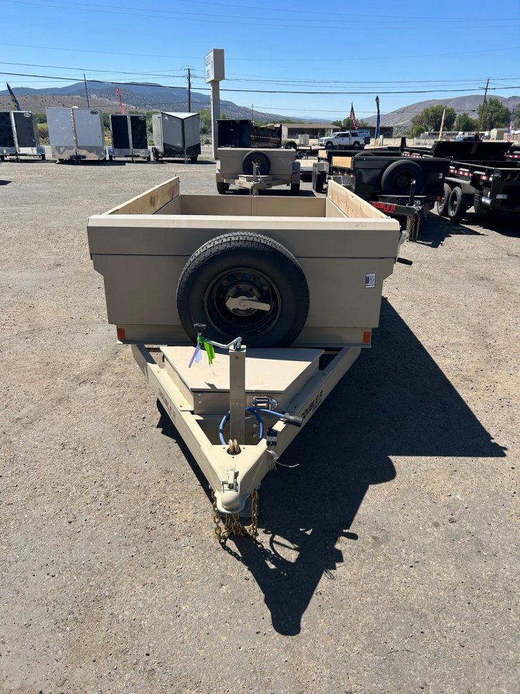 5x10 Double A Excel Series Low Profile Dump Trailer - 5K GVWR | Sand Dune Tan