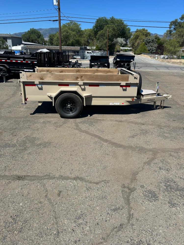 5x10 Double A Excel Series Low Profile Dump Trailer - 5K GVWR | Sand Dune Tan