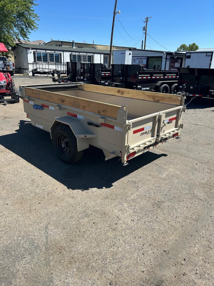 5x10 Double A Excel Series Low Profile Dump Trailer - 5K GVWR | Sand Dune Tan