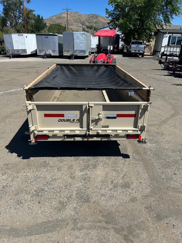 5x10 Double A Excel Series Low Profile Dump Trailer - 5K GVWR | Sand Dune Tan