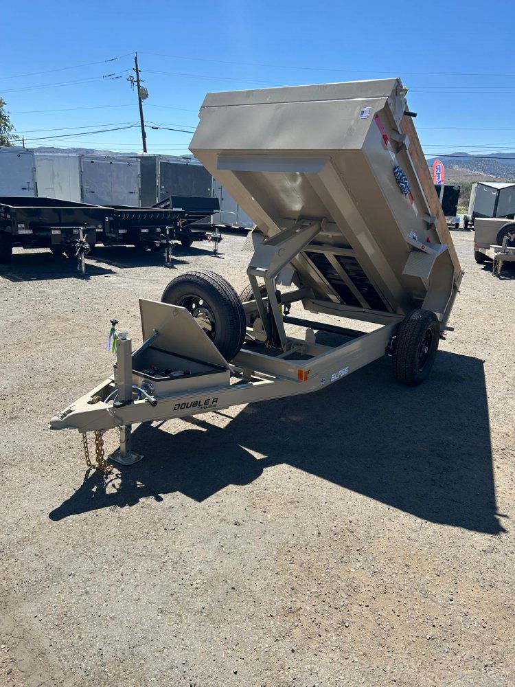 5x10 Double A Excel Series Low Profile Dump Trailer - 5K GVWR | Sand Dune Tan
