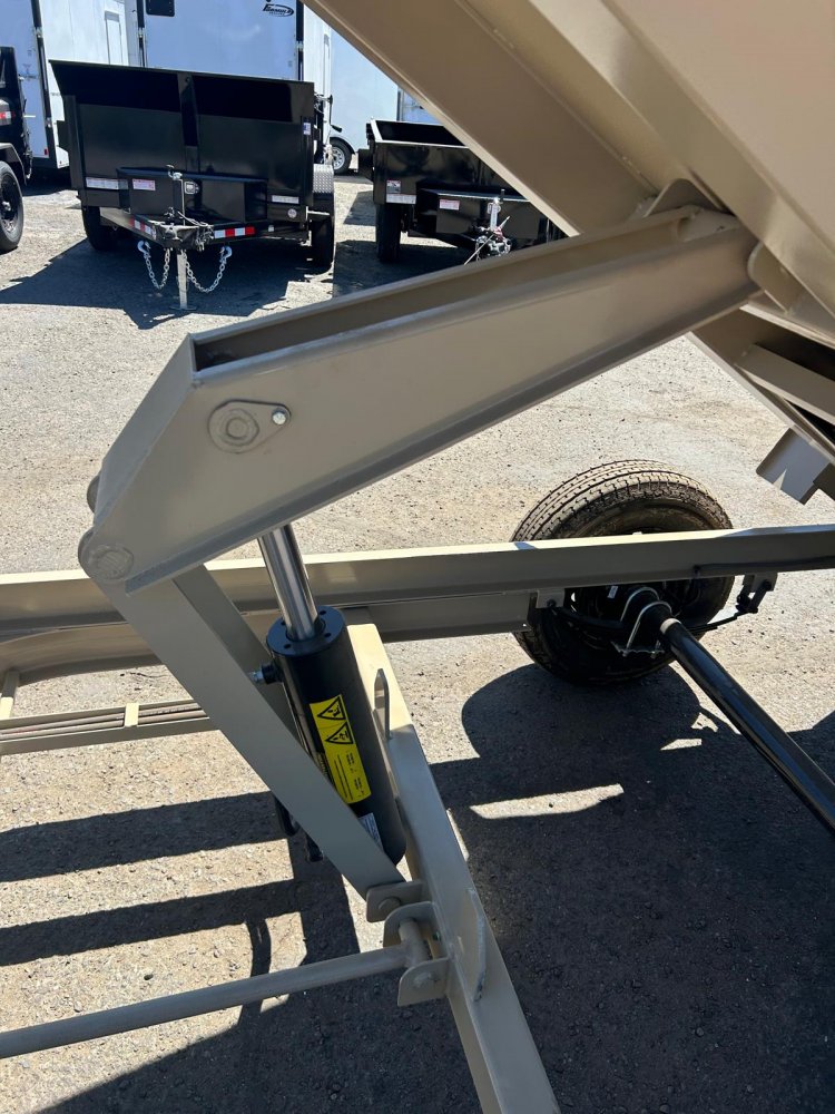 5x10 Double A Excel Series Low Profile Dump Trailer - 5K GVWR | Sand Dune Tan