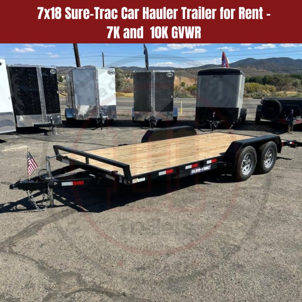 7x18 Sure-Trac Car Hauler Trailer for Rent - 10K GVWR