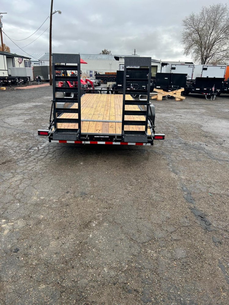 7x20 (18+2) Sure-Trac Equipment Trailer - 16K GVWR | Black | Heavy-Duty Hauler in Carson City, NV