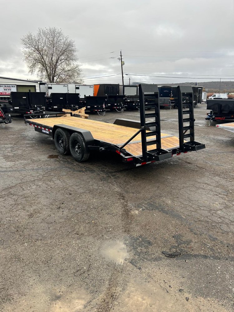 7x20 (18+2) Sure-Trac Equipment Trailer - 16K GVWR | Black | Heavy-Duty Hauler in Carson City, NV