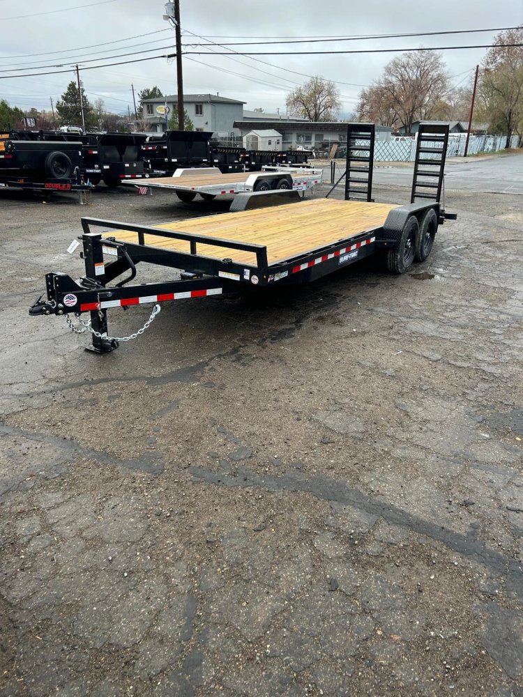 7x20 (18+2) Sure-Trac Equipment Trailer - 16K GVWR | Black | Heavy-Duty Hauler in Carson City, NV