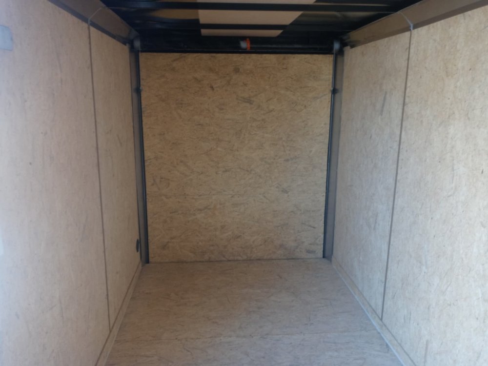 6x12 Compass Indigo DLX Flat Top V-Nose Enclosed Trailer - 7K GVWR | White Exterior