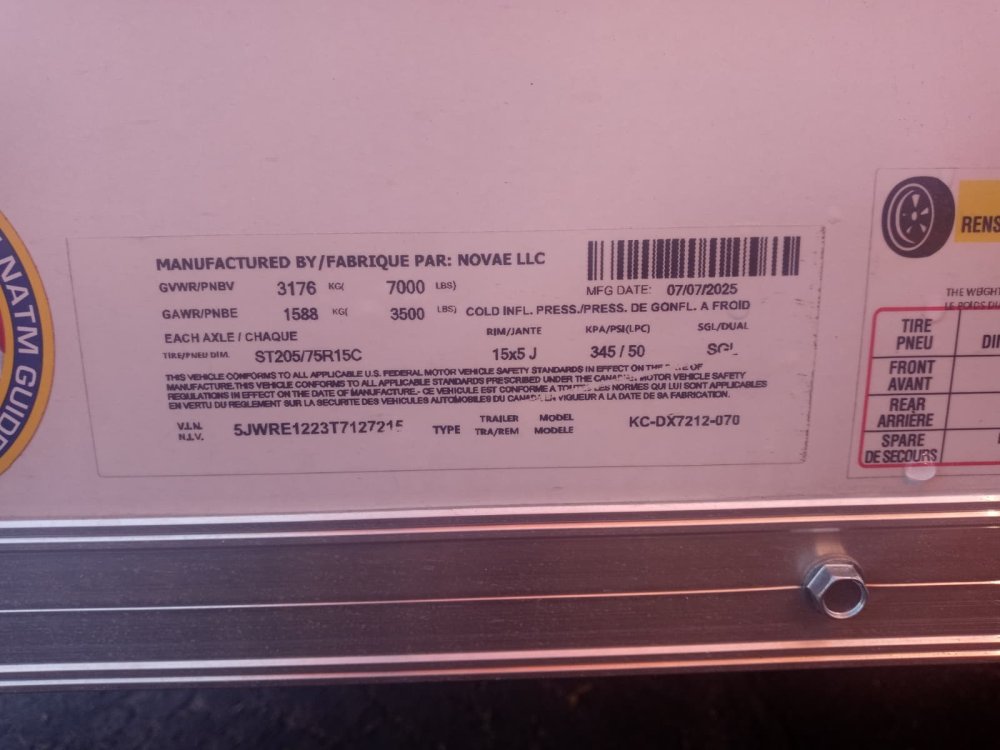 6x12 Compass Indigo DLX Flat Top V-Nose Enclosed Trailer - 7K GVWR | White Exterior