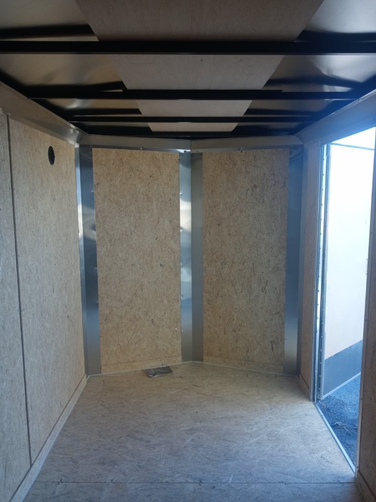 6x12 Compass Indigo DLX Flat Top V-Nose Enclosed Trailer - 7K GVWR | White Exterior