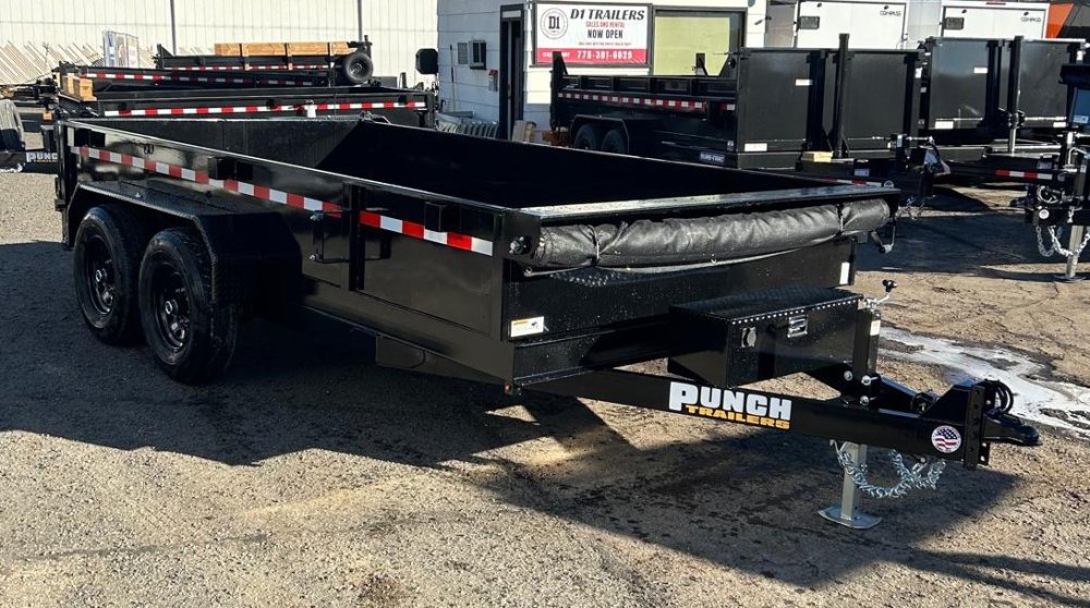 7x14 Punch Scissor Dump Trailer - 14K GVWR - Black | Carson City, NV