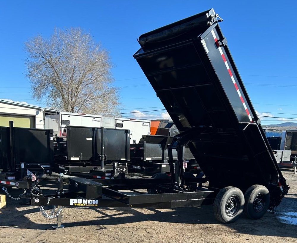 7x14 Punch Scissor Dump Trailer - 14K GVWR - Black | Carson City, NV