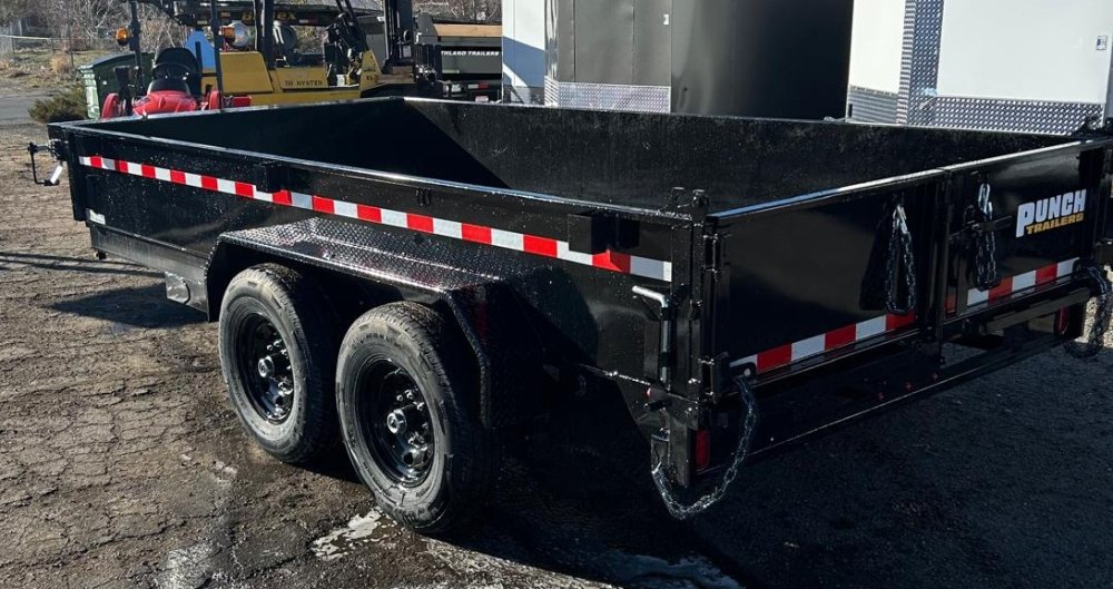 7x14 Punch Scissor Dump Trailer - 14K GVWR - Black | Carson City, NV