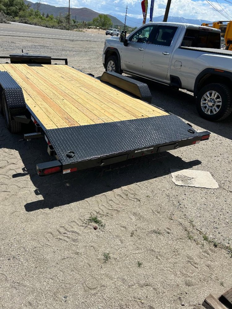 7x18 (16+2) Sure-Trac C-Channel Wood Deck Car Hauler Trailer 7K GVWR - Black | Carson City, NV