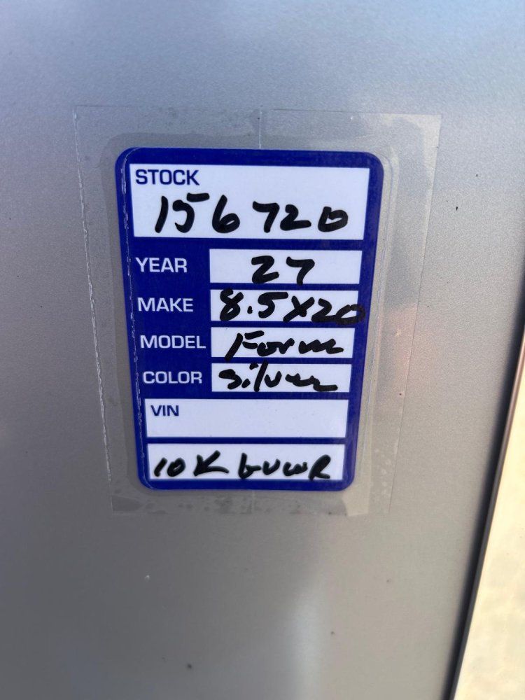 Formula Conquest 8.5' x 20' Enclosed Cargo Trailer - Silver Composite Siding, Extended Height
