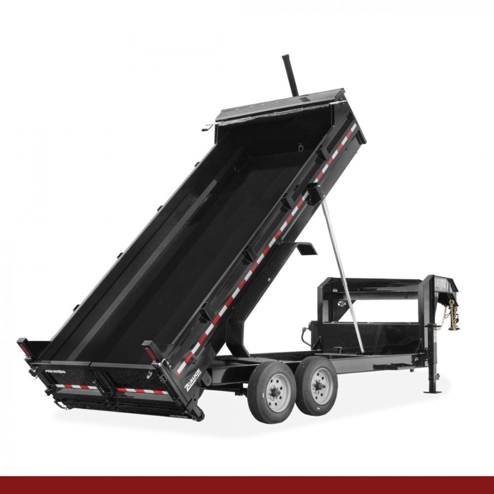 82" x 14, 17.6K Sure-Trac Dump - PRO SERIES TELESCOPIC Hydraulic Dump Trailer
