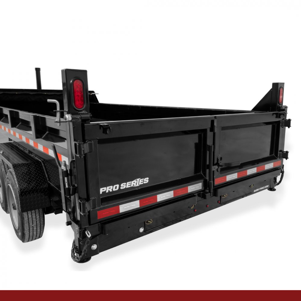 82" x 14, 17.6K Sure-Trac Dump - PRO SERIES TELESCOPIC Hydraulic Dump Trailer