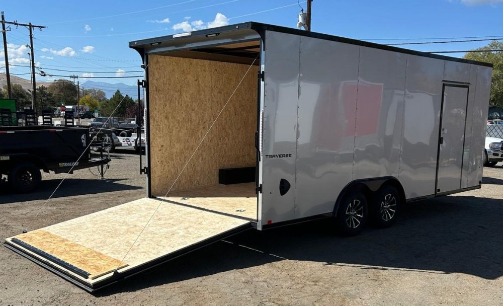 Formula Traverse 8.5' x 20' V-Nose Enclosed Trailer - Silver with Blackout Trim