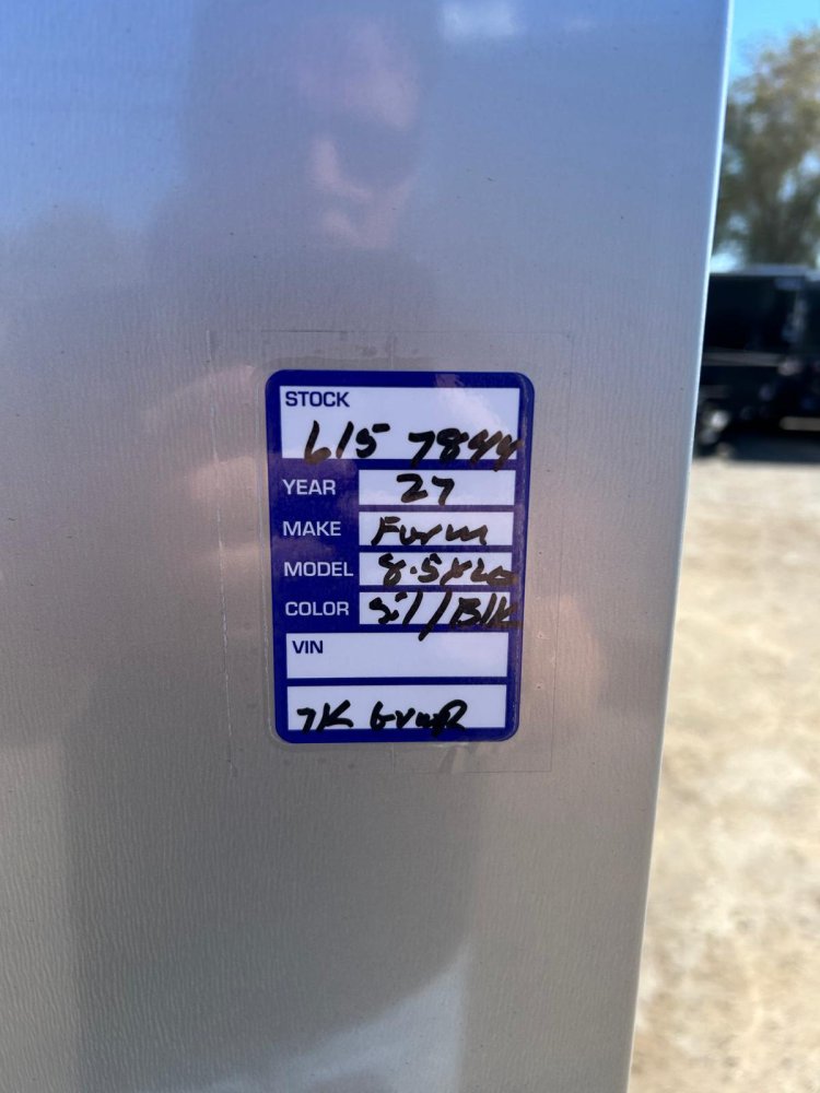 Formula Traverse 8.5' x 20' V-Nose Enclosed Trailer - Silver with Blackout Trim