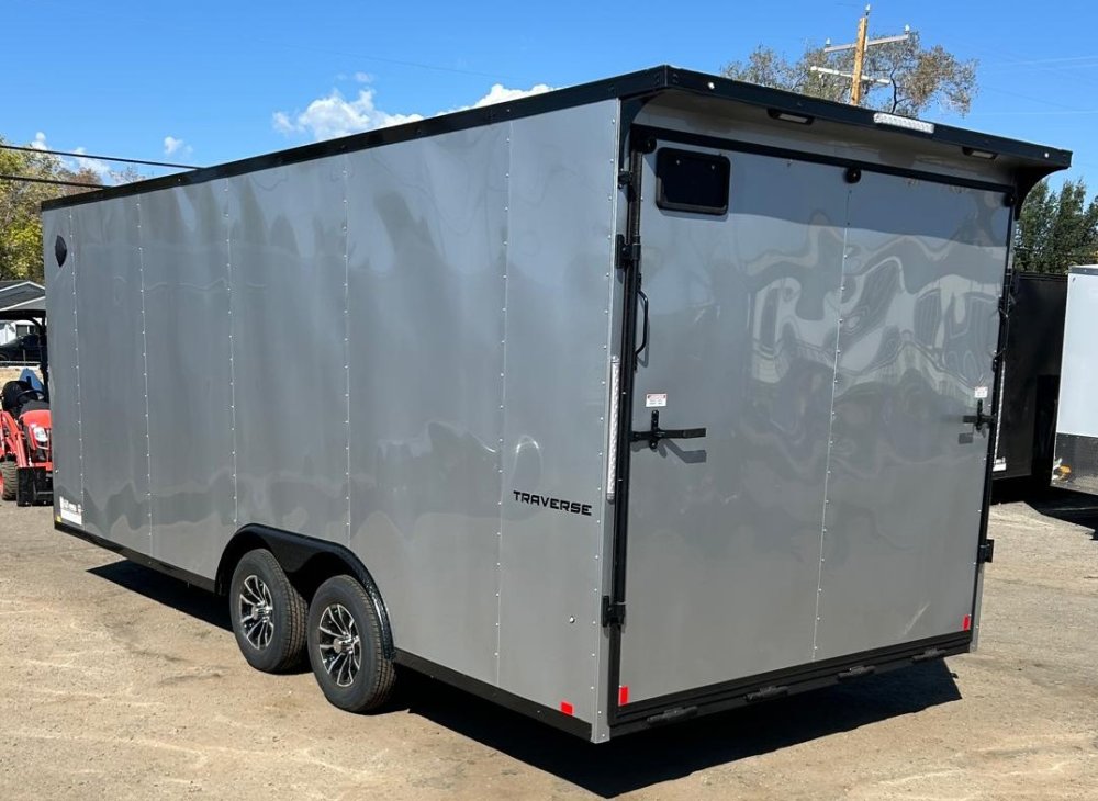 Formula Traverse 8.5' x 20' V-Nose Enclosed Trailer - Silver with Blackout Trim