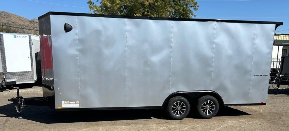 Formula Traverse 8.5' x 20' V-Nose Enclosed Trailer - Silver with Blackout Trim