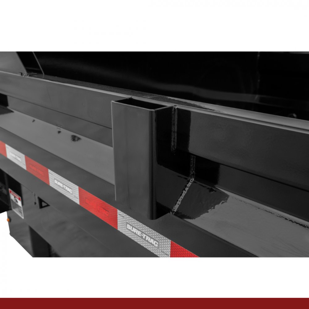 82" x 16, 17.6K Sure-Trac Dump - PRO SERIES TELESCOPIC Hydraulic Dump Trailer