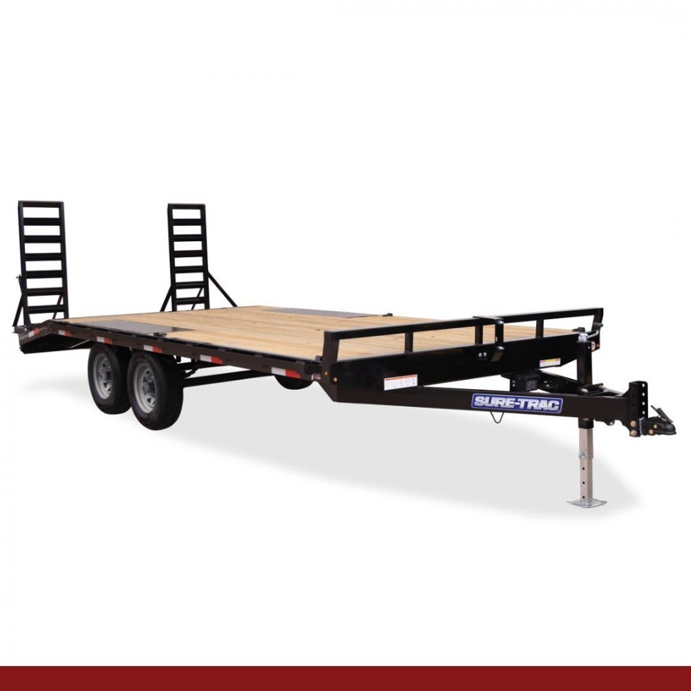 8.5 x 20+5, 32K Sure-Trac Deckover - HD LOW PROFILE BEAVERTAIL - BUMPER PULL