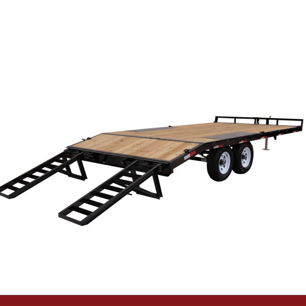 8.5 x 20+5, 32K Sure-Trac Deckover - HD LOW PROFILE BEAVERTAIL - BUMPER PULL