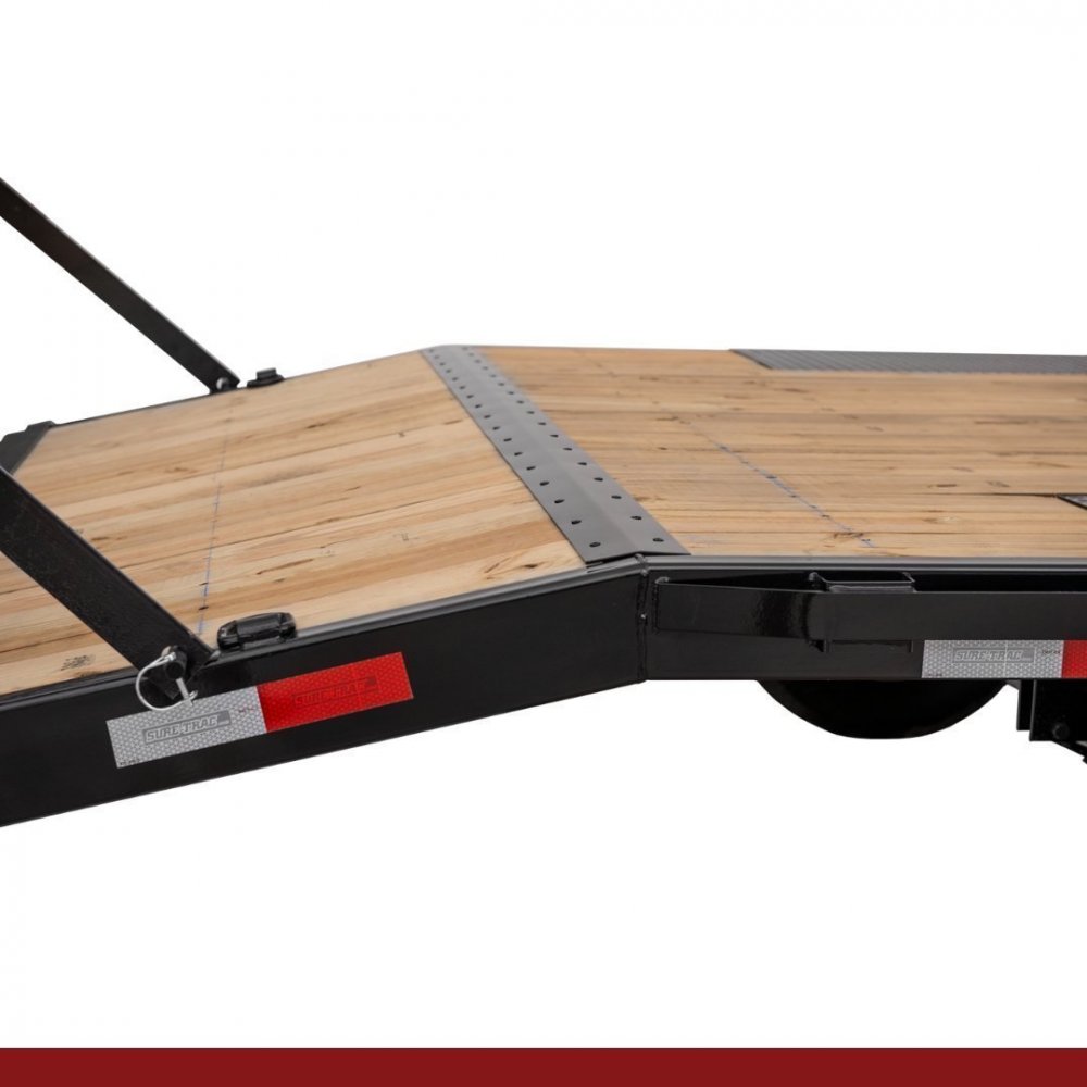 8.5 x 20+5, 32K Sure-Trac Deckover - HD LOW PROFILE BEAVERTAIL - BUMPER PULL