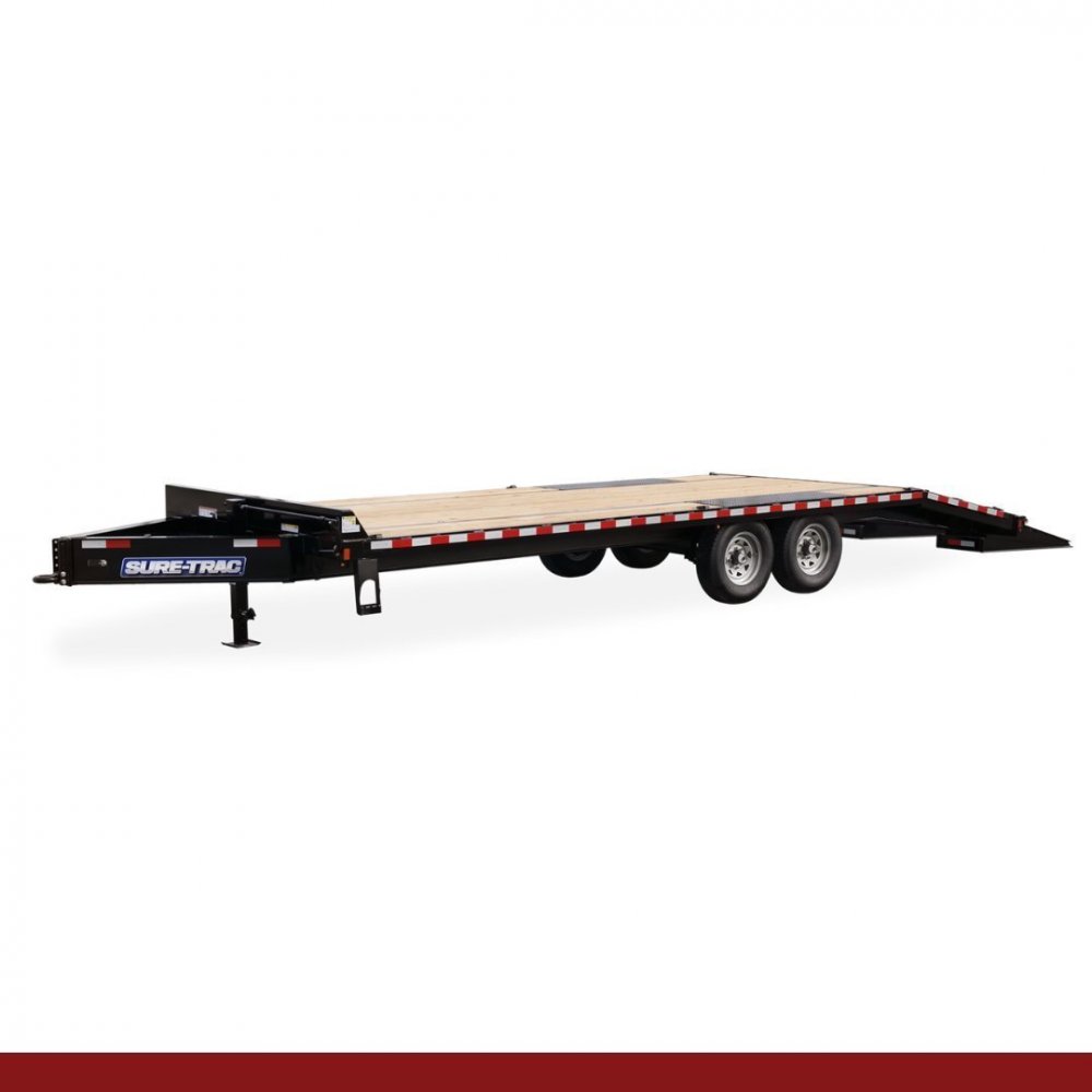 8.5 x 20+5, 32K Sure-Trac Deckover - HD LOW PROFILE BEAVERTAIL - BUMPER PULL