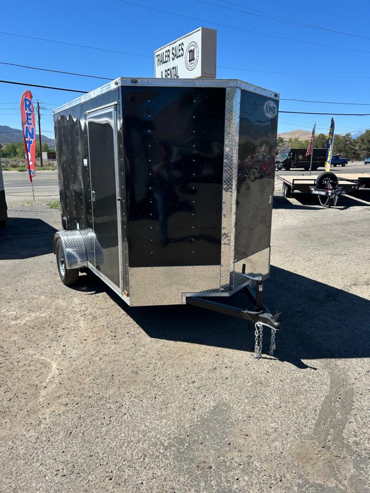 6x10 Cargo King Enclosed Trailer - Black