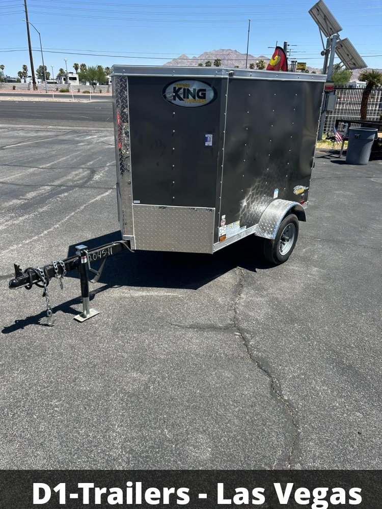 4x6 Cargo King Enclosed Trailer - Metallic Charcoal | Compact Utility Hauler